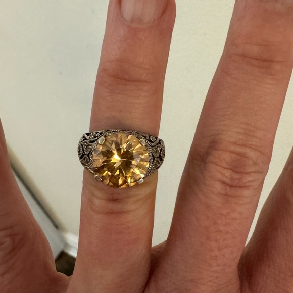 Espo Jubilee Joe Esposito Sterling Silver Peach CZ Ring Size 7 - Picture 6 of 9